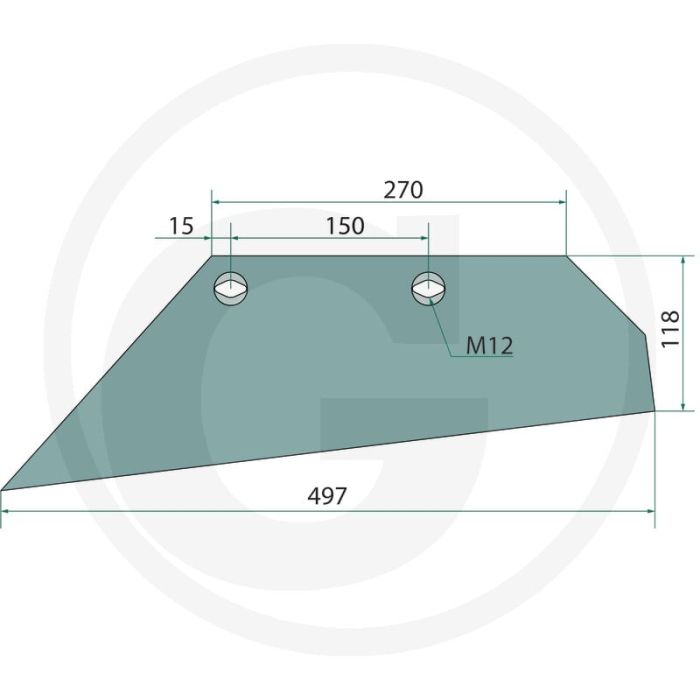 Schaar inclusief bouten, links - passend voor lichaam: 40-35 wss