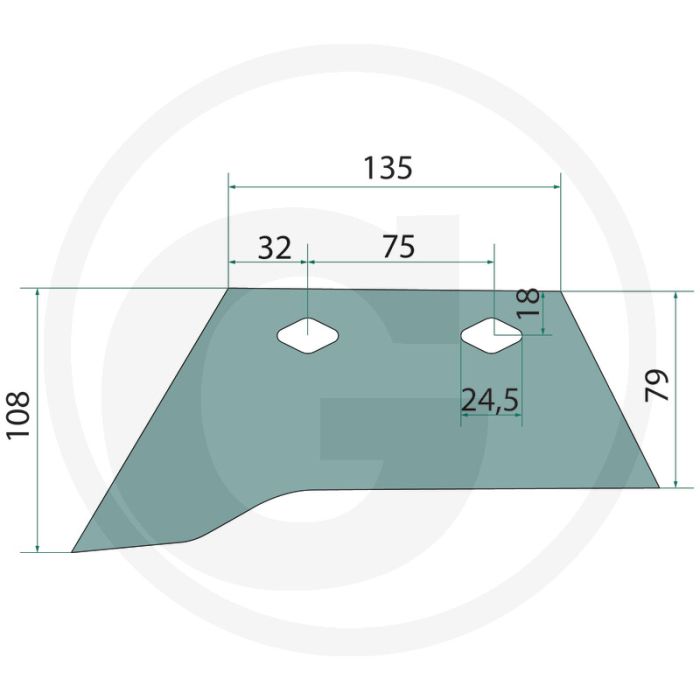 Voorschaar rechts - passend voor dv 50-25, dv 60-25, mv 25-25, mv 60-25