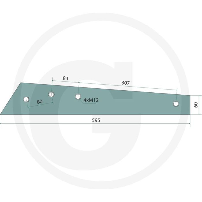 Bande de versoir avec vis, à gauche, n° 1 - srp350w1l Bande de versoir avec vis, à gauche, n° 1 - srp350w1l