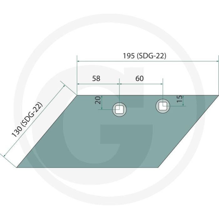Mestinlegger-rister links sdg-22l passend voor d-222, d-240