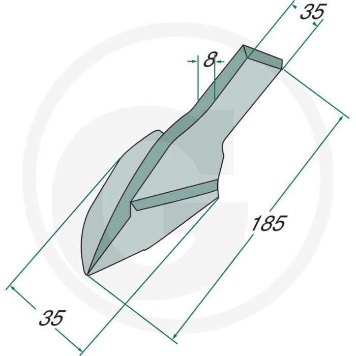 Aanlaspunt voor schaar, links - 100 mm