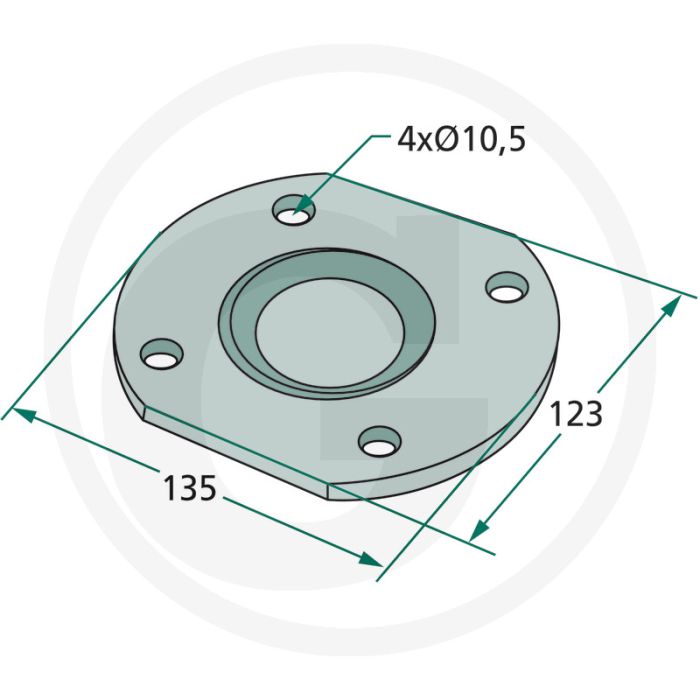 Lagerdeksel passend voor lager 18031-l19 gatafstand-Ø 105mm