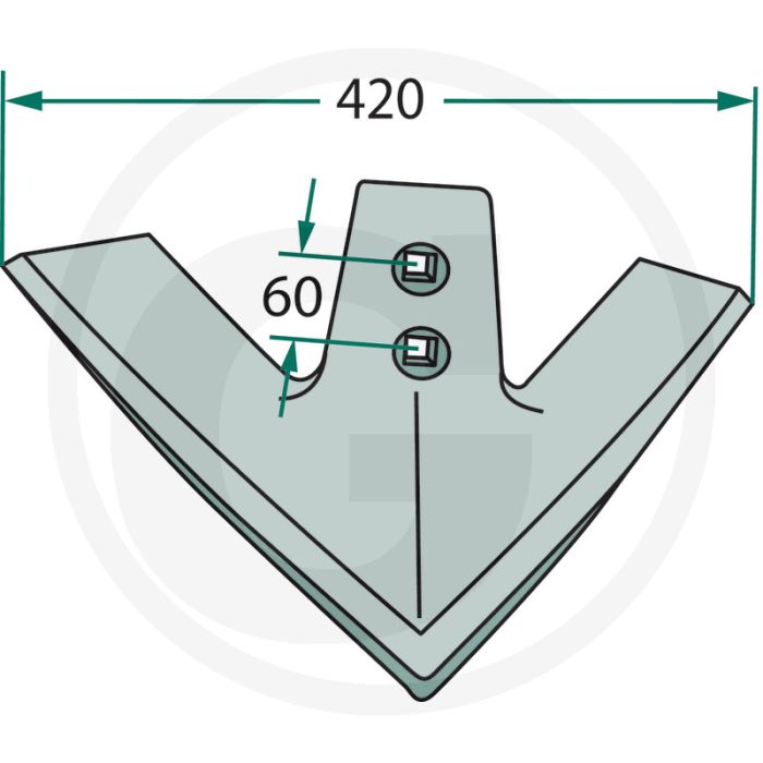 Ganzevoetbeitel gewalst radius: 300 - werkbreedte 420mm