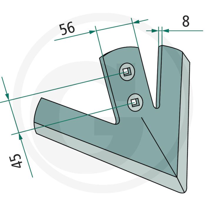 Ganzevoetbeitel - werkbreedte 245mm