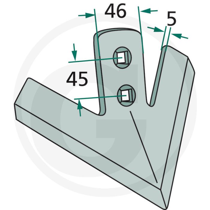 Ganzevoetbeitel - werkbreedte 155mm