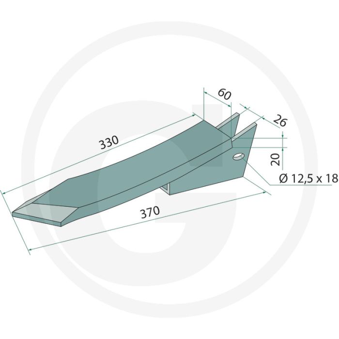 Schaarbeitel - 370mm lengte