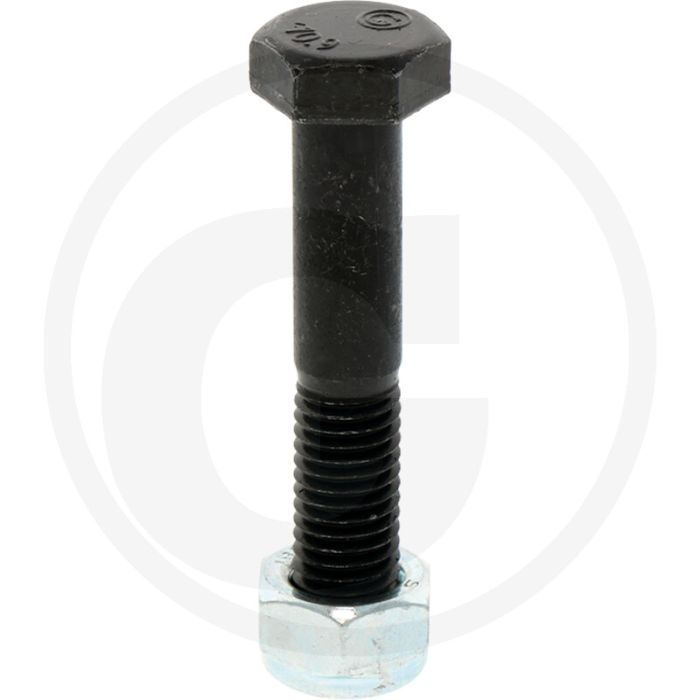 Boulon m12 x 1,75, avec contre-écrou - dimensions : m12 x 65 10,9, type : triolent