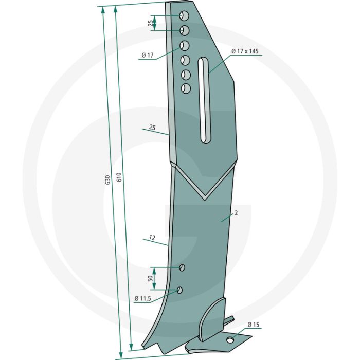 Steel ld cultivatorsteel met speciale montage-instructies