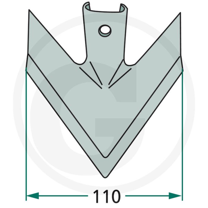 Vleugelschaar, snelwissel - werkbreedte 110mm