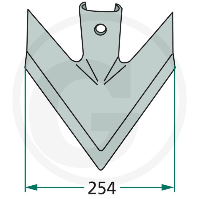 Vleugelschaar, snelwissel - werkbreedte 254mm