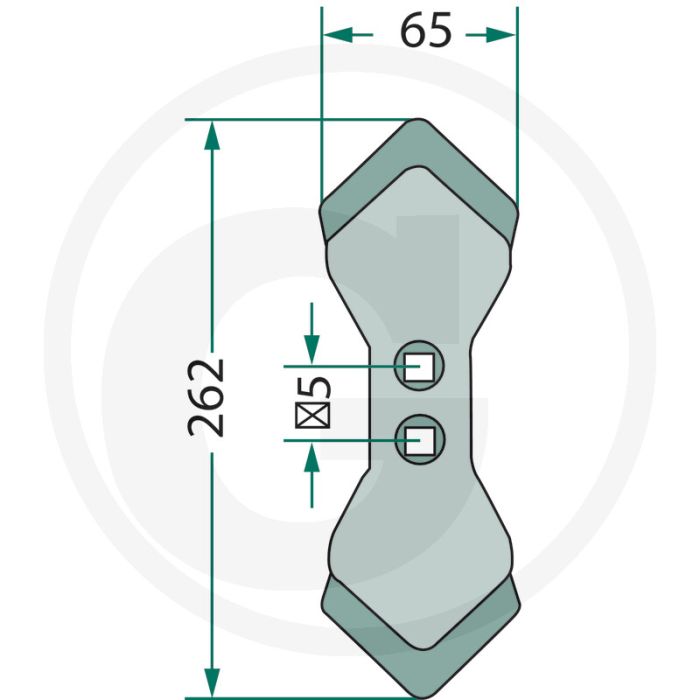 Beitel k32 - werkbreedte 65mm