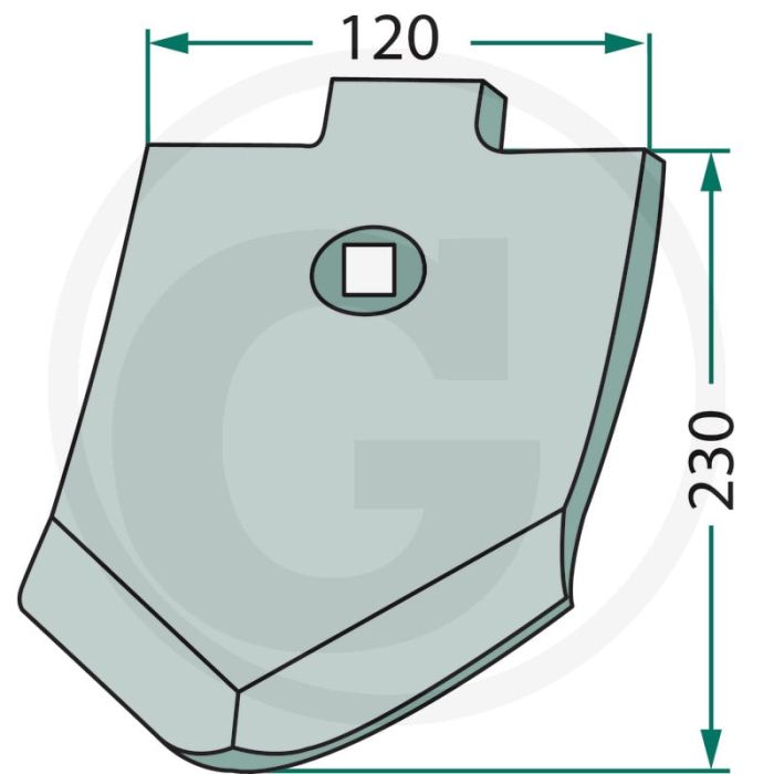 Schaarpunt 120 x 10 mm - lemken, saphir, diverse