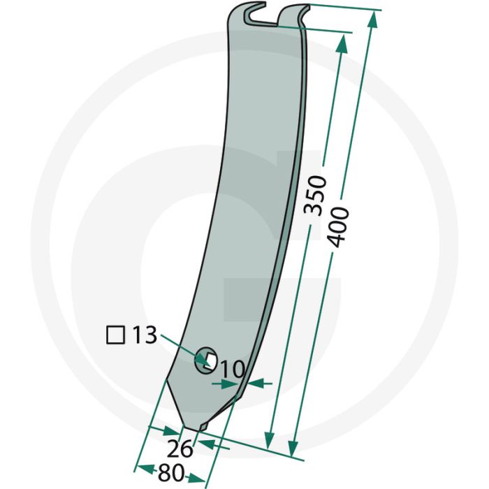 Midden gedeelte "delta flex" - dikte: 10 mm