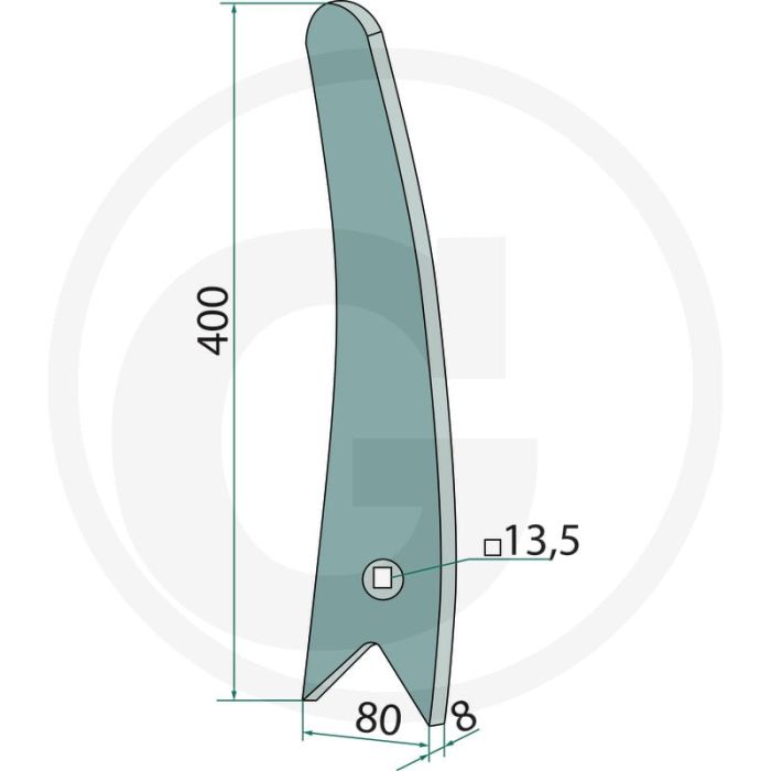 Geleideplaat links - cultimer compatibel