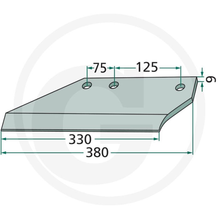 Vleugelschaar links (nieuwe uitvoering) - werkbreedte 330mm