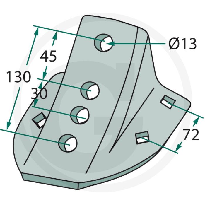 Schaarvoet 8-s/fl - type: achat, thorit, topas, smaragd Schaarvoet 8-s/fl - type: achat, thorit, topas, smaragd