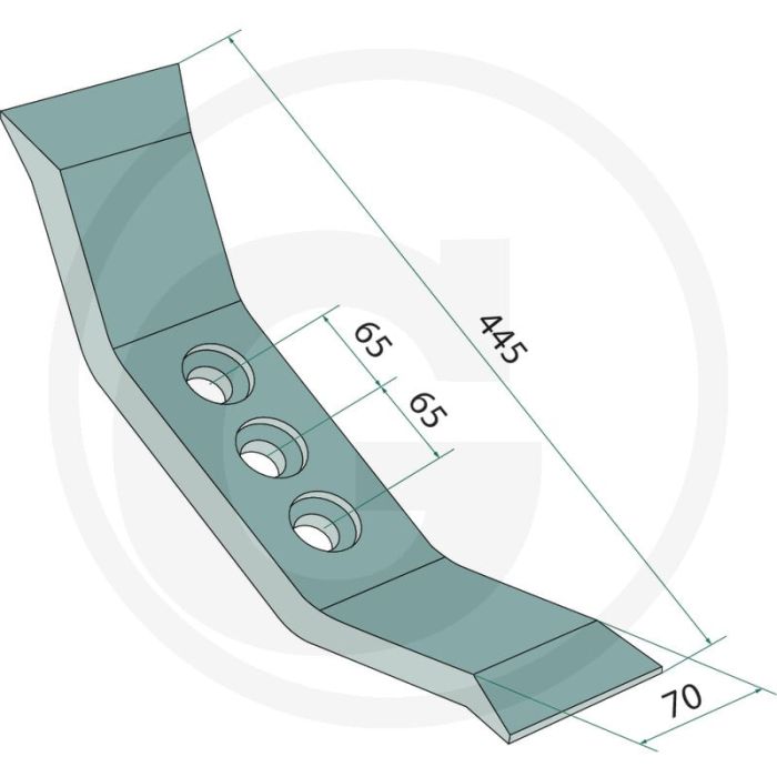 Schaar pas.f. pegoraro 70x - werkbreedte 70mm