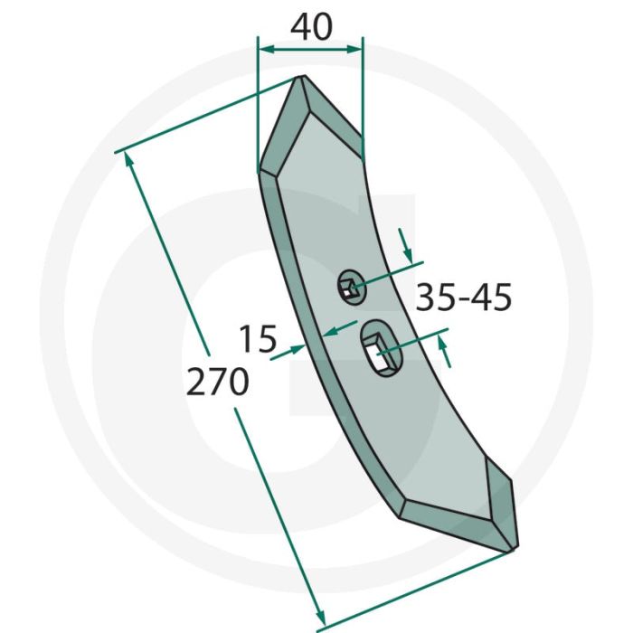 Beitel radius: 235 voor zk-cultivator