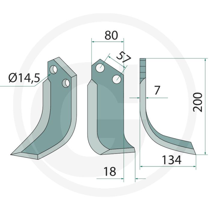 Geleideplaat 325 x 100 x 8 mm - afmetingen: 325 x 100 x 8 mm