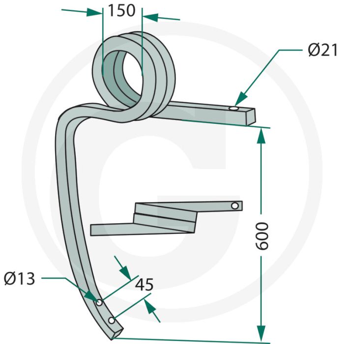 Väderstad tand - vierkant 30 mm cultus
