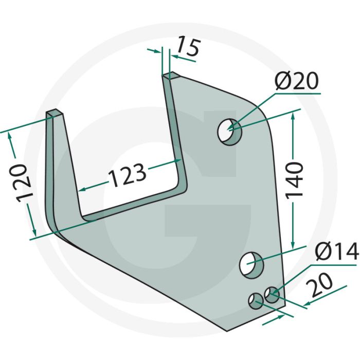 Houderset (2 stuks) voor 120 x 120 mm frame - universele steenuitworp