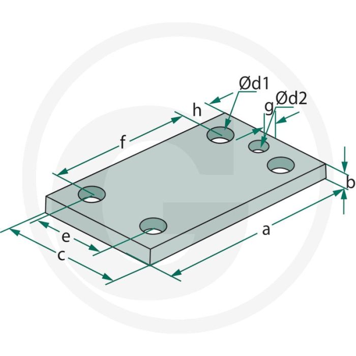 Plaat - afmetingen: 150x10x100 mm