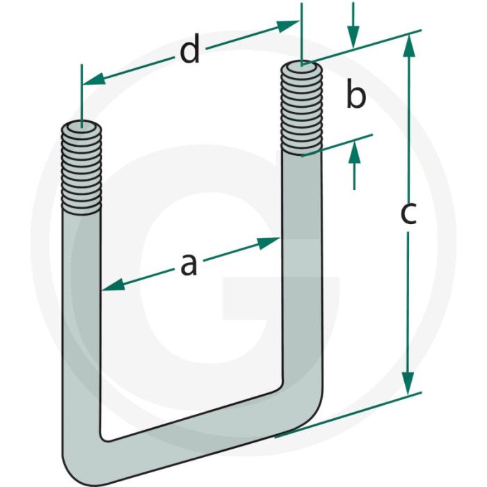 Bügelschraube ohne muttern m12 (74mm) - granit cultivatoren
