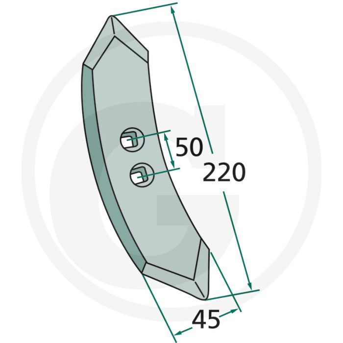 Beitel - werkbreedte 45mm