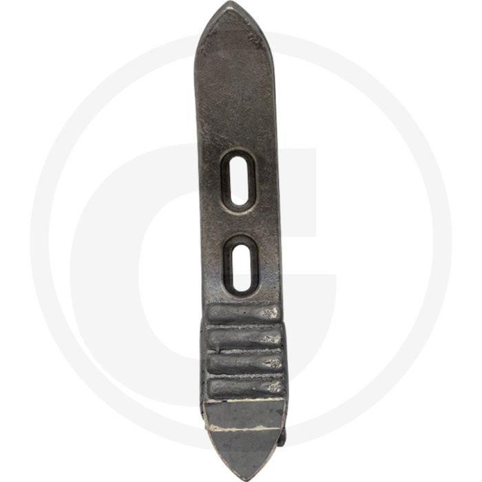Hochbelastbare Scherspitze mit gelöteter Hartmetall-Verschleißplatte - Abmessungen: 360 x 60 x 20 mm Hochbelastbare Scherspitze mit gelöteter Hartmetall-Verschleißplatte - Abmessungen: 360 x 60 x 20 mm