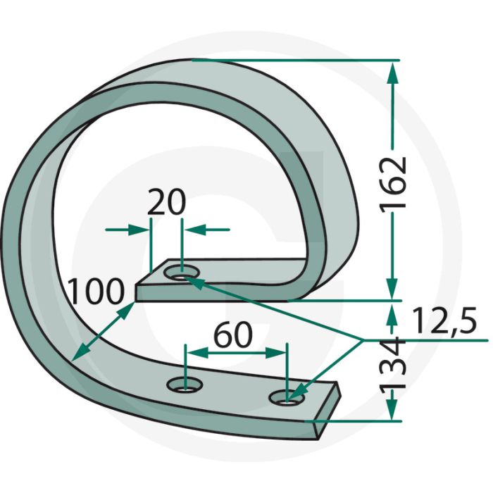 Verstärkungsfeder 60 x 12 mm - Bodenbearbeitungs- und Sätechnik