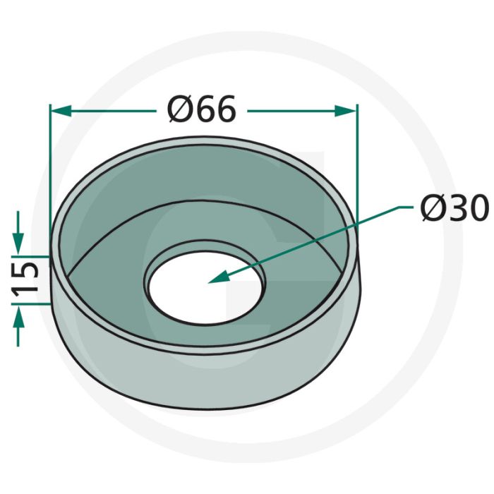 Beschermkap - passend voor schijven met een diameter van 30 cm
