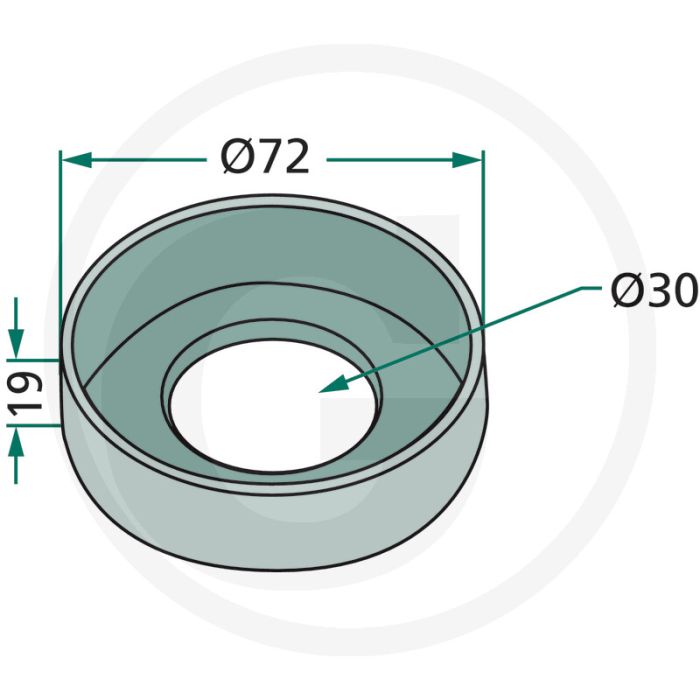 Beschermkap voor schijven, passend voor schijven met een diameter van 30 cm