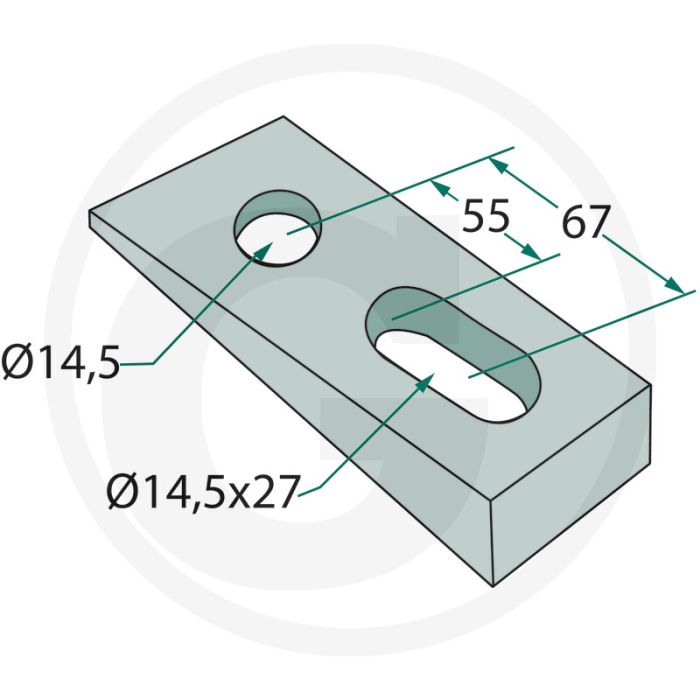 Spie, 7° passend voor: houder 180200-qca-5010