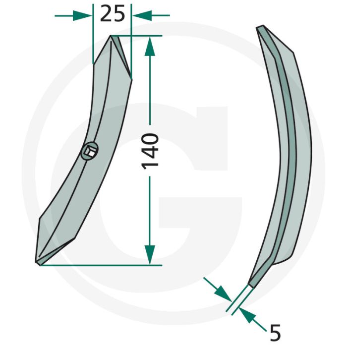 Beitel - werkbreedte 25mm