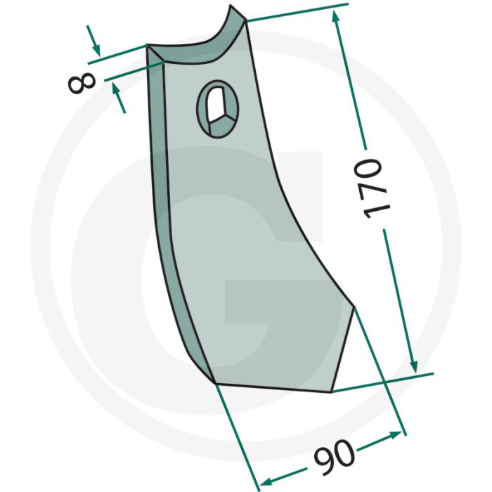 Ganzevoetbeitel - werkbreedte 90mm