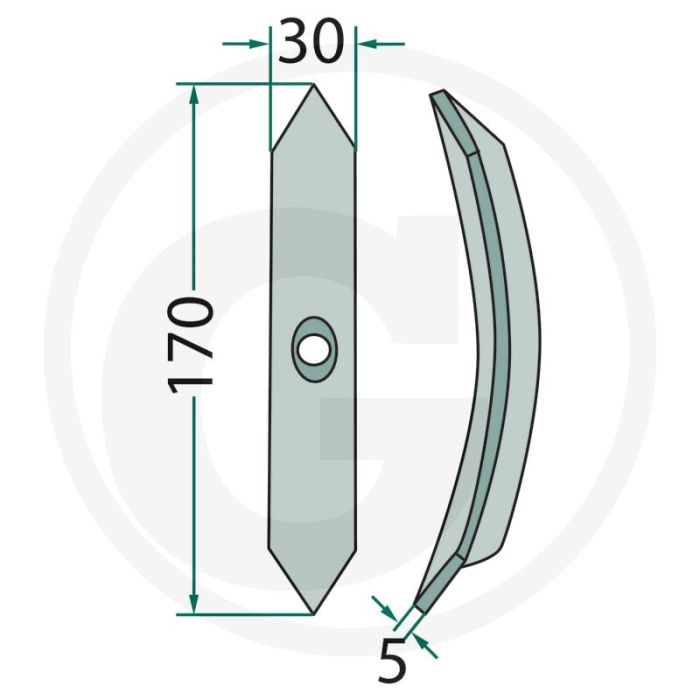 Beitel - werkbreedte 30mm