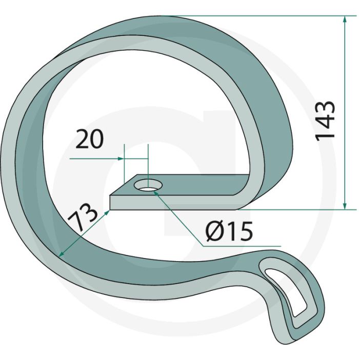 Ressort de renforcement 70 x 10 pour 70 x 12 - dimensions : 70x10 mm