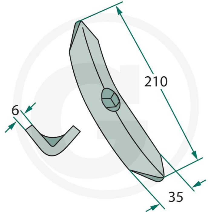 Jeu de ciseaux, 210 mm, composé de 25 ciseaux standard K25 (1801.10.130s) et de 25 boulons à tête planétaire M10 8.8, écrous compris – dimensions : 210 x 35 x 6