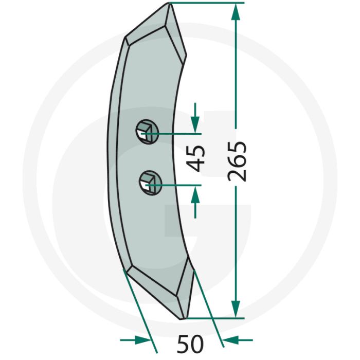 Beitel - werkbreedte 50mm