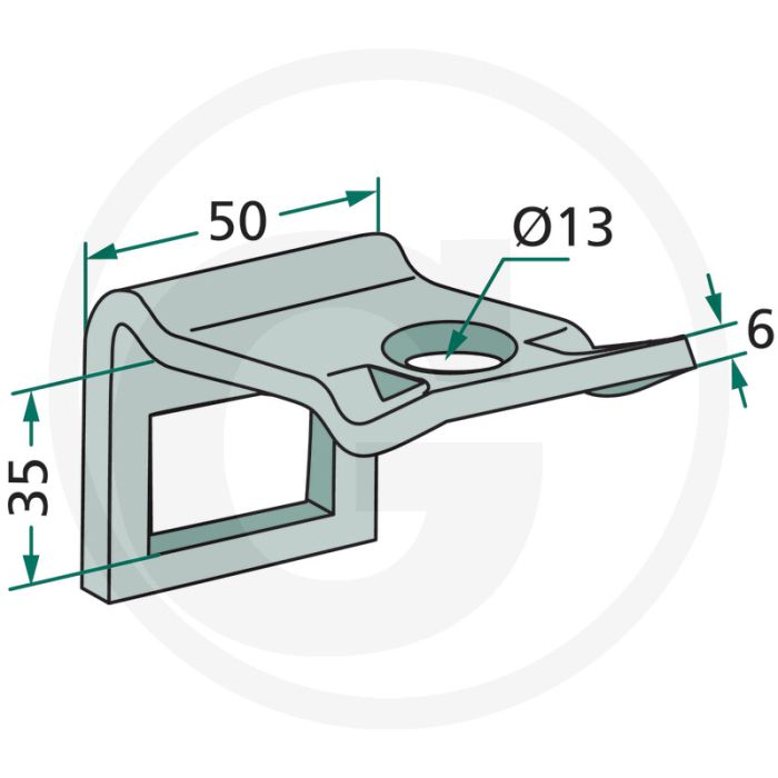 Halterung für Zahn (mm): 32 x 10