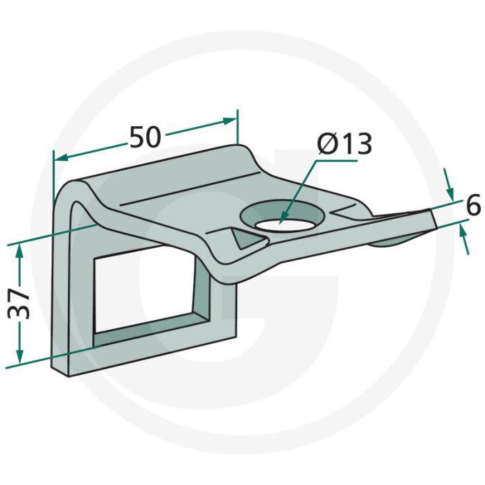 Support pour la dent (mm) : 32 x 12