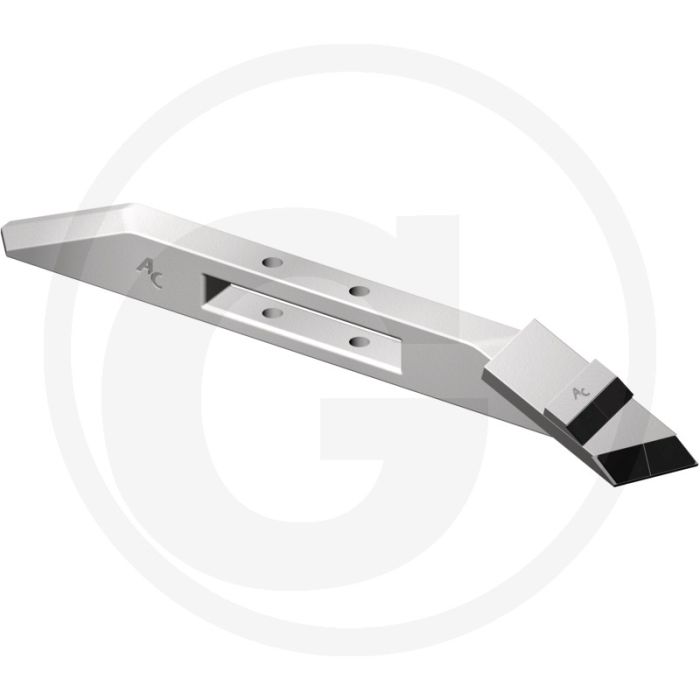 Heavy duty beitel rechts met hardgesoldeerde hardmetalen slijtplaat - passend voor: lame \/ michel