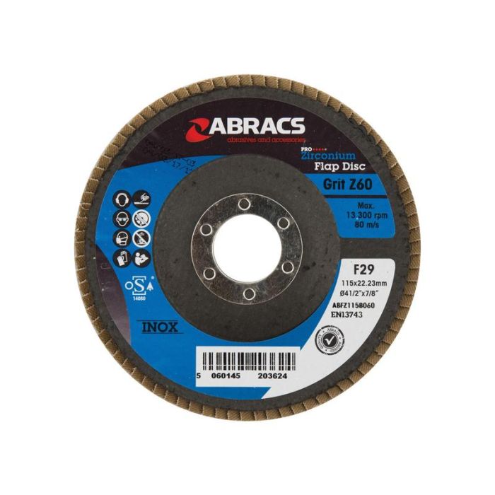 Fächerscheibe Ø115 x 10 x 22mm - 60er Körnung