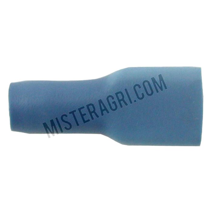 Vlakstekkerhulzen - 6,3 mm, blauw
