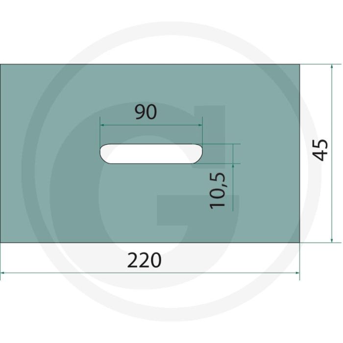 Abstreifer - Type: XN, XNR - Afmetingen: 45 x 220 x 6