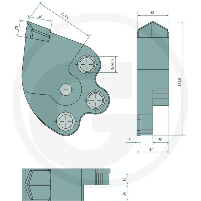 ENDURANCE CARBIDE Werkzeug-Hammer - 38mm Werkbreedte.