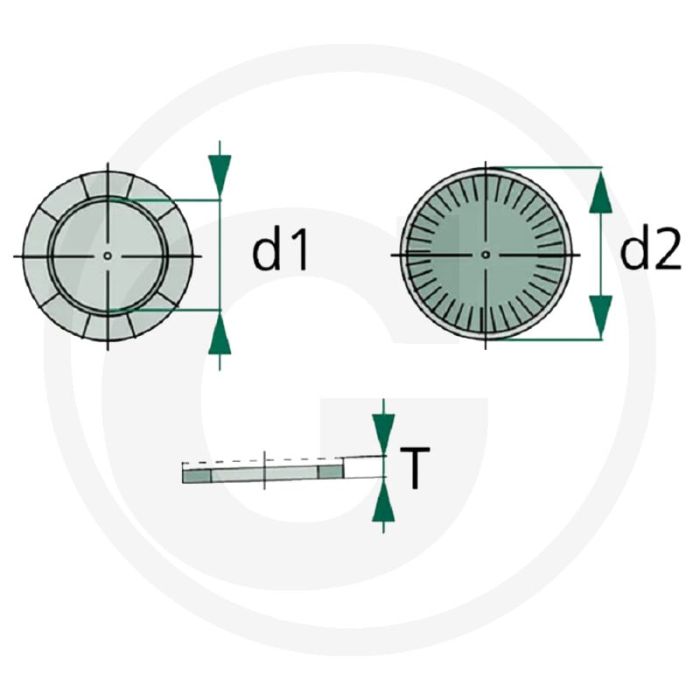 Schroefdraadborgmiddelen - NORD-LOCK, Ø25,3mm, Ø39mm, T3,4mm, DIN88132