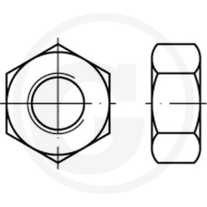 Ecrou hexagonal Rubin 9, Ø D 12mm, DIN 934, zingué, S 19mm, pas de 1.75mm