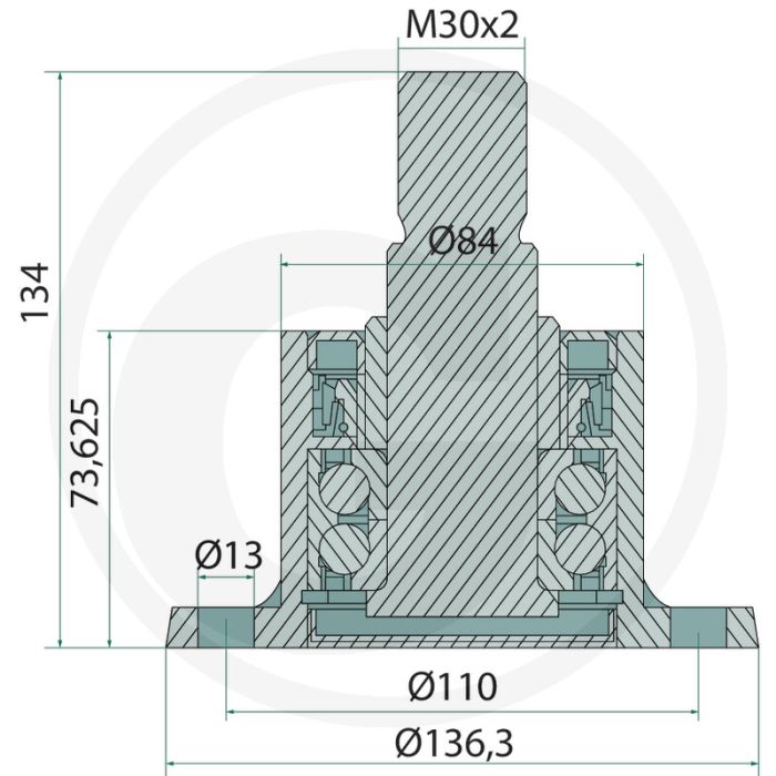 Schijflagering - Terradisc 8001 T, 10001 T, 3001, 3501, 4001, 5001, 6001