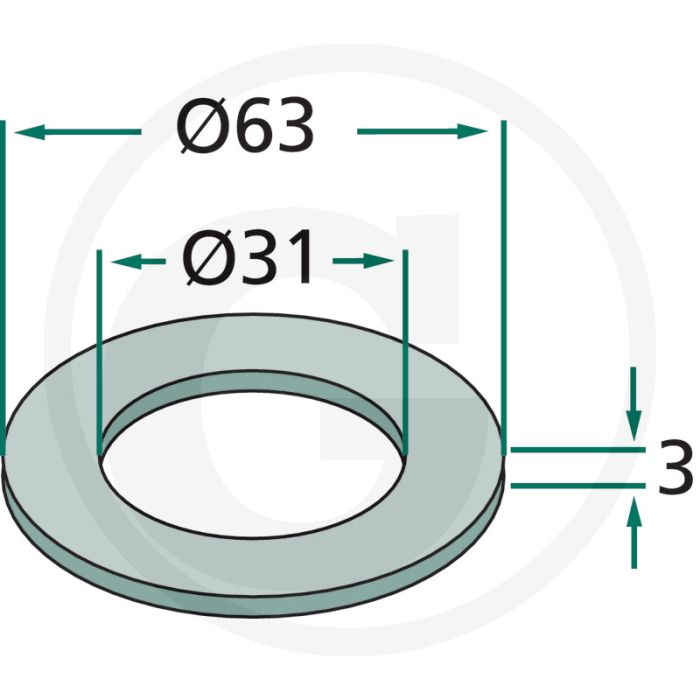 Eggenschijf met kraag - diverse merken - diameter 500mm